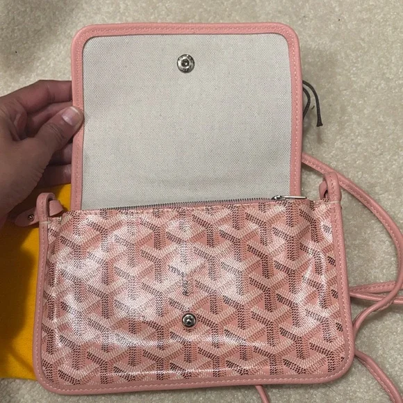 RARE Goyard Pink Plumet Wallet Crossbody Bag - Picture 7 of 16